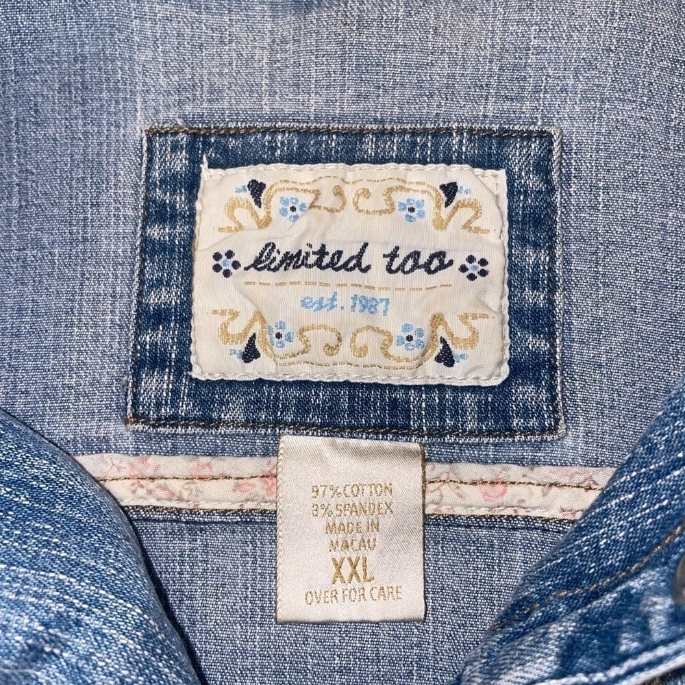 Vintage LIMITED Too Jean Jacket Size XXL - Picture 12 of 15